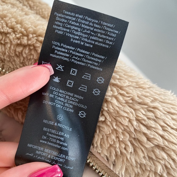 ONLY Faux Fuzz Zip Up Jacket - Picture 6 of 6